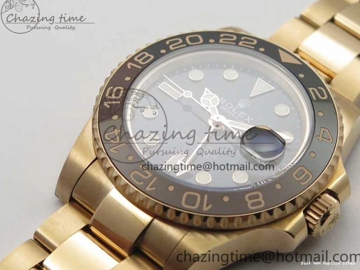 AAA Replica Watches CHNR Comfortable A 1:1 on 316L Master Steel 126715 Black Dial 2961 Brown Best Bracelet Edition Ceramic GMT Black GMF II RG 0123